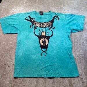 VTG 90's Dagoli Ancient Cave Art Shirt Sz XL Animal Dreamer Single Stitch Canada